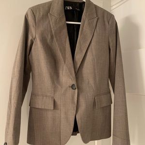 Zara blazer brown US 02